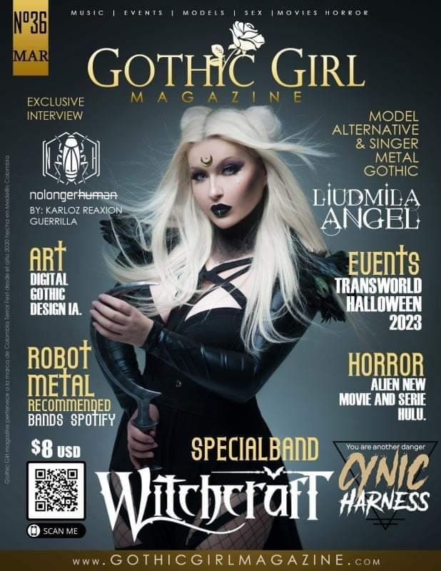 Людмина Angel на обложке журнала Gothic Girl